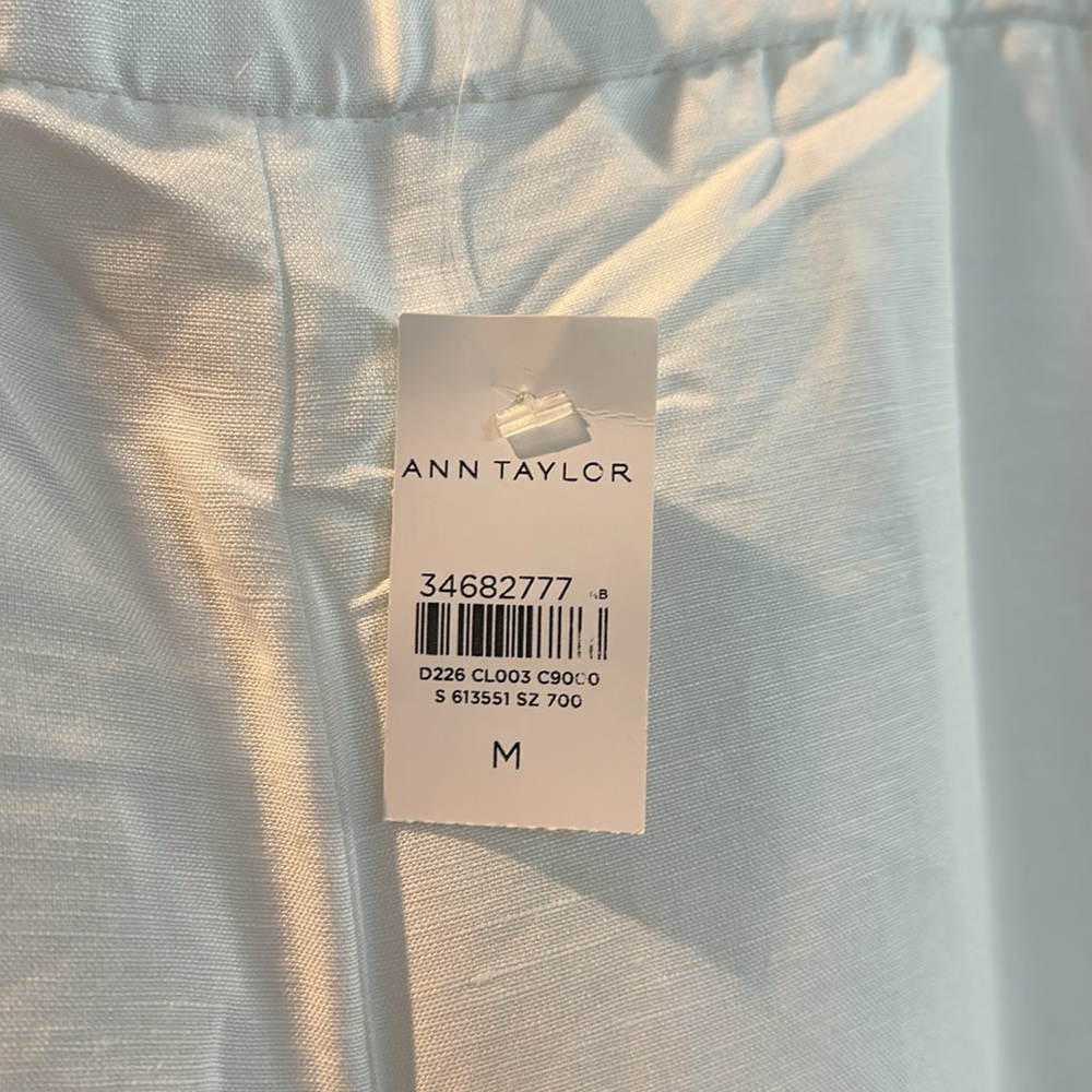 Ann Taylor White Wide-Leg Chino Pants - Picture 3 of 5
